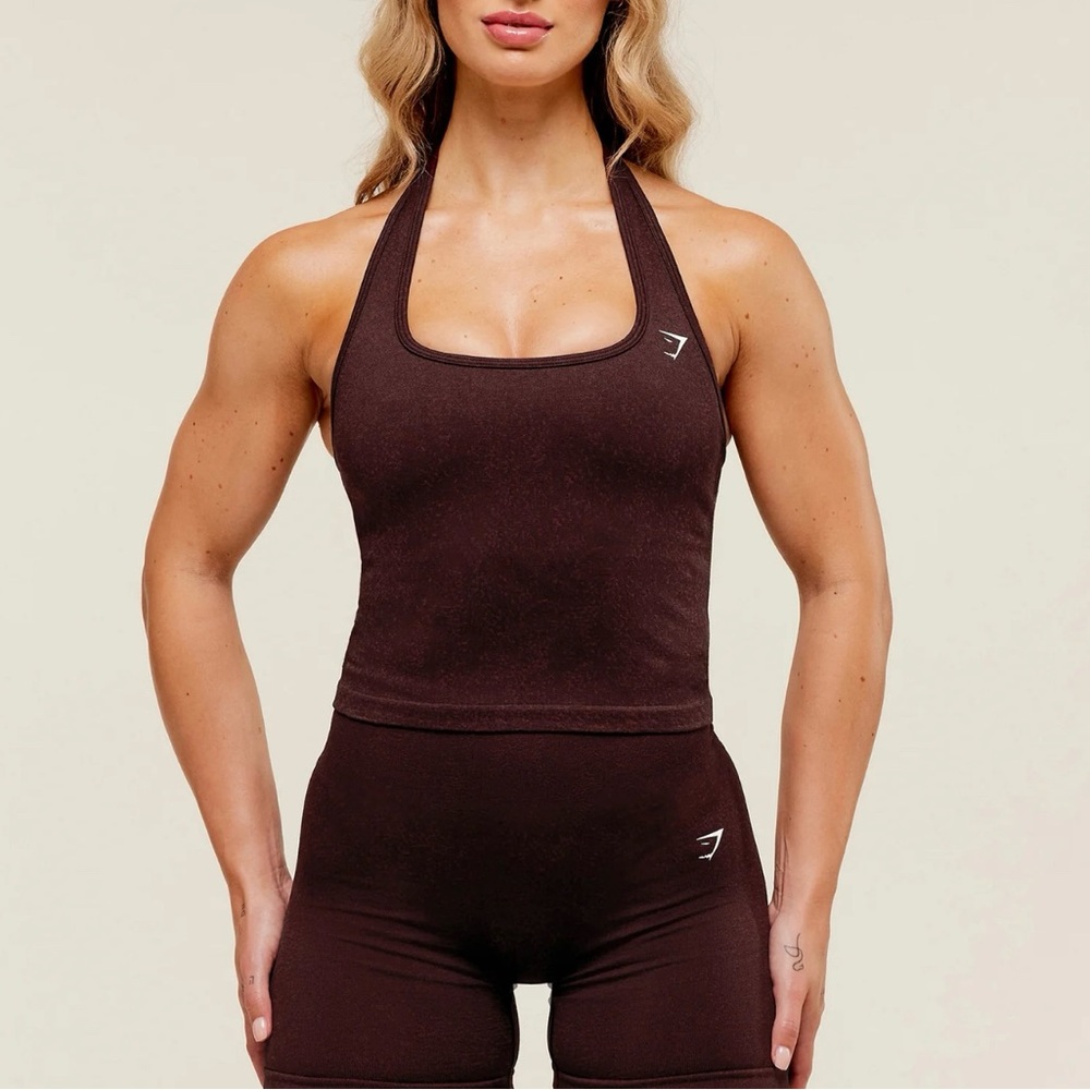 Gymshark Adapt Fleck Tank with Shelf (Purple,Small)
